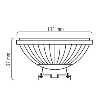 AR111-AP G53 15W 12V COB CCD CW