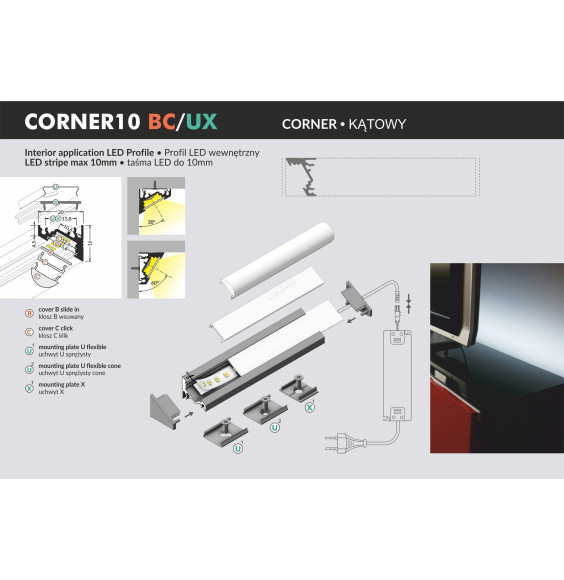 Profil LED CORNER