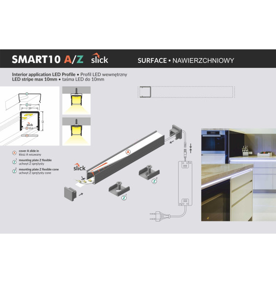 Profil LED SMART10 A/Z