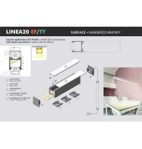 Profil LED LINEA20 EF/TY