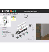 Profil LED DEEP10 BC/UX