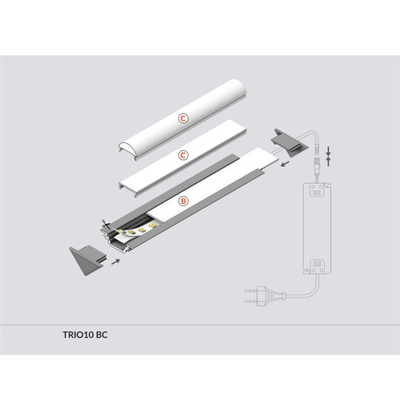 Profil LED TRIO10 BC