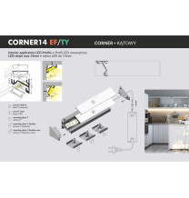 Profil LED CORNER14 EF/TY