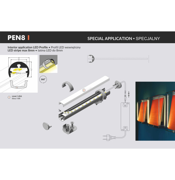 Profil LED PEN8 I