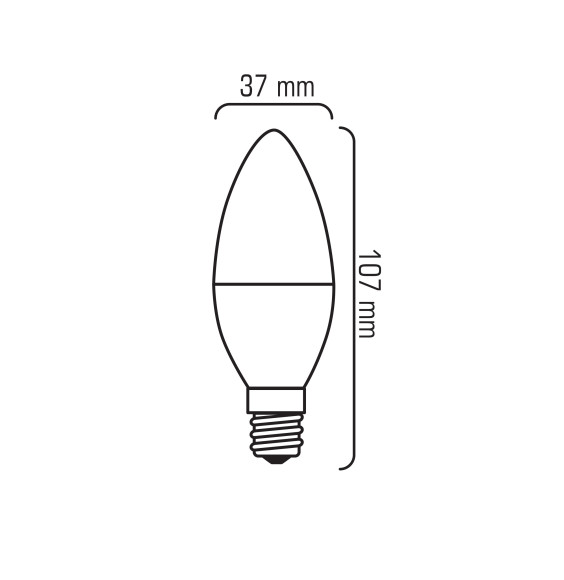 C37-AP E14 8W 806lm 15x2835 LED CCD NW