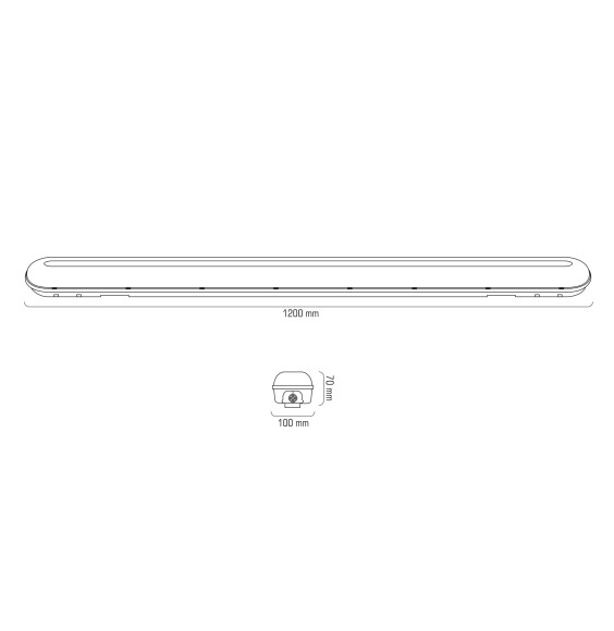 LH-58B 58W 6380lm LED 1200mm IP65 CCD NW