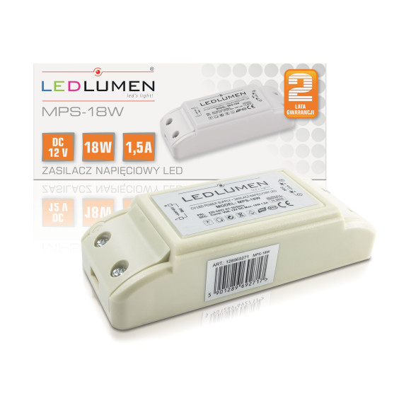 Zasilacz LED 12V MPS-18W LEDLUMEN