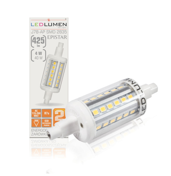 J78-AP R7s 4W 230V 36x2835 LED CCD WW