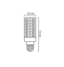 T23-C E14 12W 230V 88x2835 LED WW