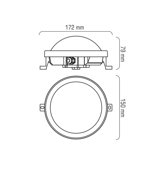 BH-02 12W 806lm LED IP65 NW