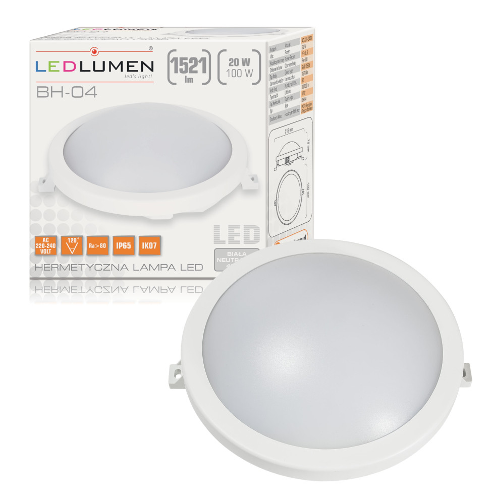 BH-04 20W 1521lm LED IP65 NW