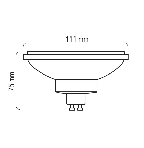 ES111-AP GU10 230V 15W LED 35 st. CCD NW