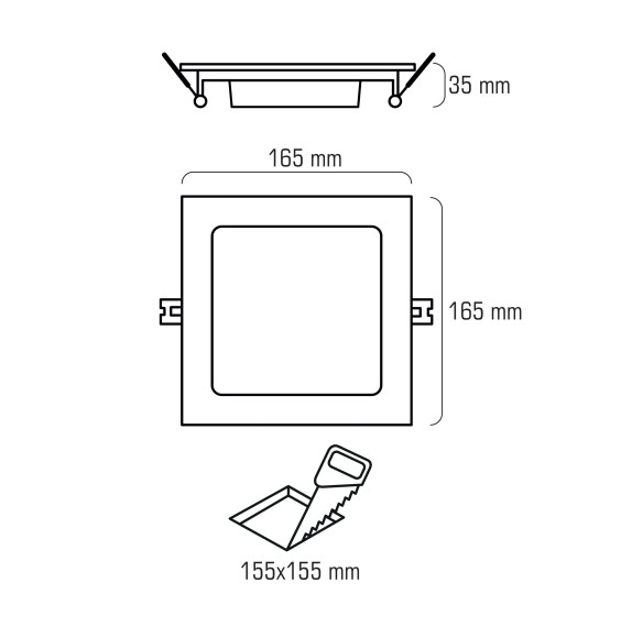 DL-05S 16W 80x2835 LED WW