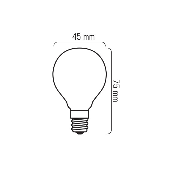 G45-G E14 230V 4W COS CCD 470lm WW