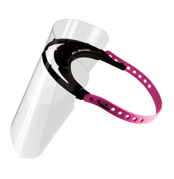 Przyłbica ochronna CZARNA (1 pasek w zestawie)