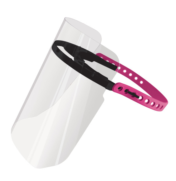 Przyłbica ochronna CZARNA (1 pasek w zestawie)