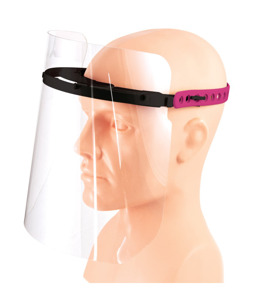 Przyłbica ochronna CZARNA (1 pasek w zestawie)