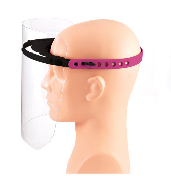 Przyłbica ochronna CZARNA (1 pasek w zestawie)