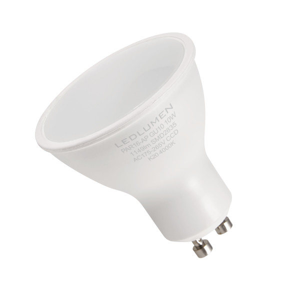 Żarówka LED PAR16-AP GU10 10W 2835 LED CCD biała neutralna