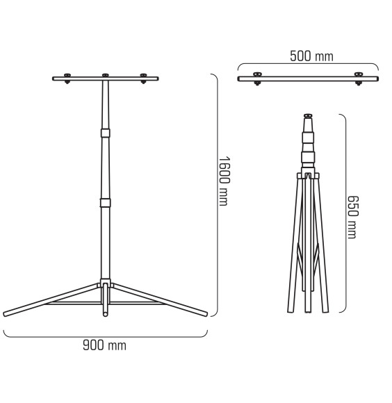 TP-2 statyw do naświetlaczy LED podwójny