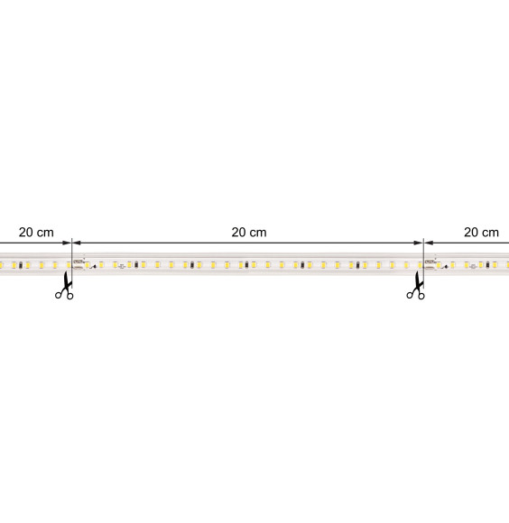 BY-025/120LED 230V 5m 2835 IP65 WW