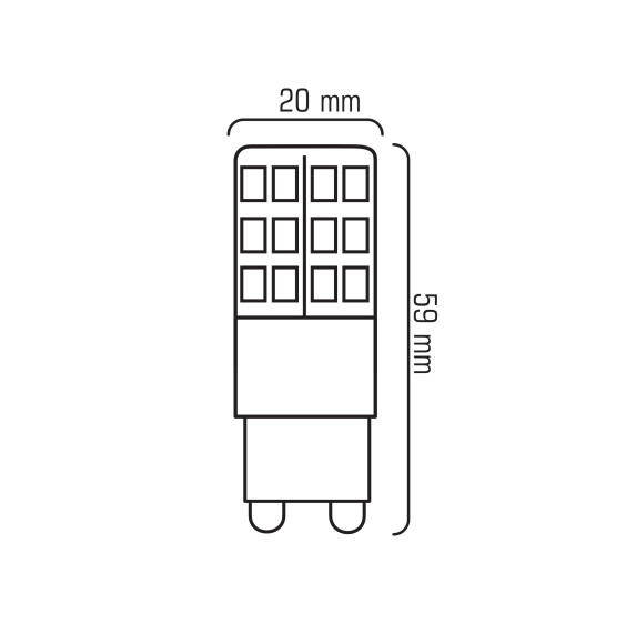 T20-AP G9 5W 230V LED WW