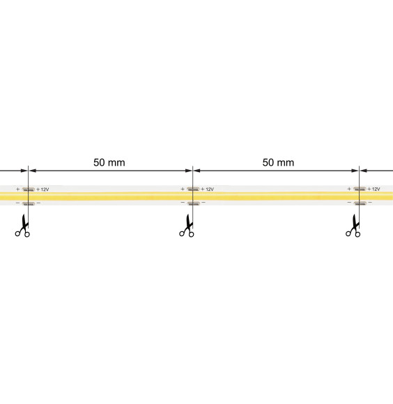 BY-037 LED COB 12V 5m IP20 NW