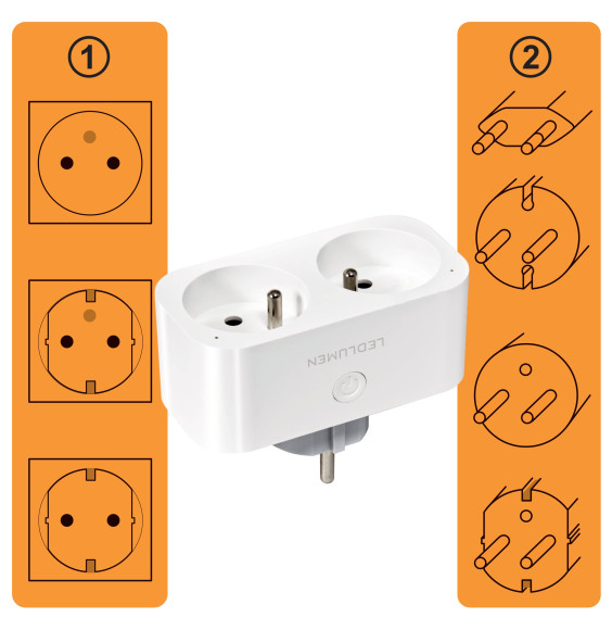 SP-03 16A podwójne gniazdo WiFi TUYA