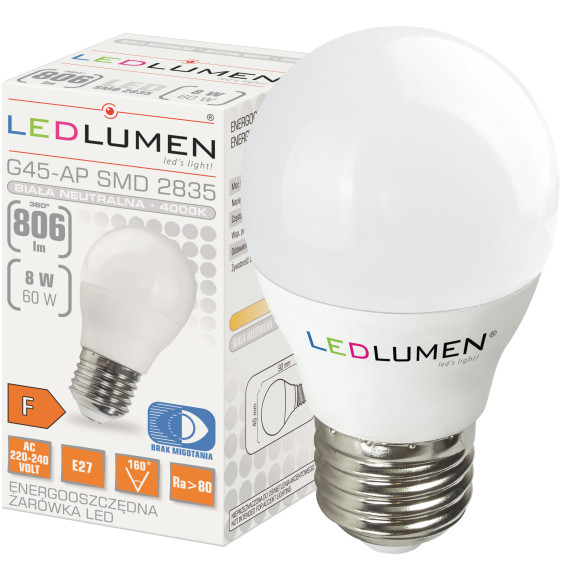 G45-AP E27 8W 806lm 4000K LED NW