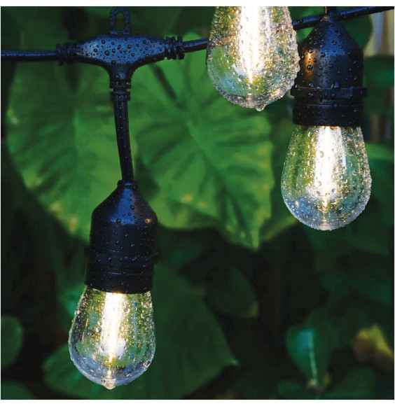 Girlanda ogrodowa 10m IP65 10xE27 LED 1W biała ciepła łańcuch świetlny