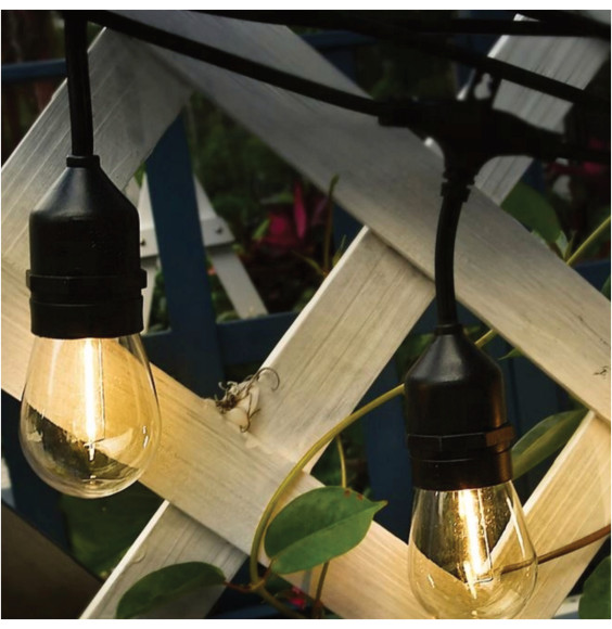 Girlanda ogrodowa 20m IP65 40xE27 LED 1W biała ciepła łańcuch świetlny