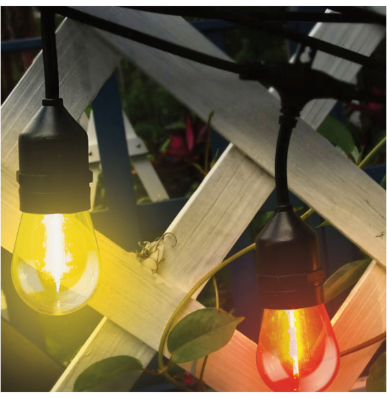 Girlanda ogrodowa 20m IP65 40xE27 LED 1W kolorowe łańcuch świetlny