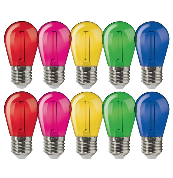 Girlanda ogrodowa 20m IP65 40xE27 LED 1W kolorowe łańcuch świetlny