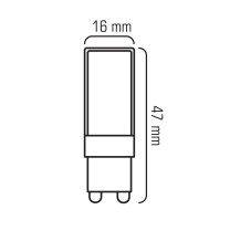 T16-C G9 4W 230V COB LED WW