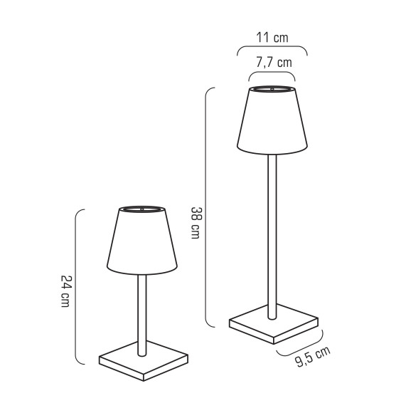 Lampka stołowa LED 3W z akumulatorem TL-06 BLACK