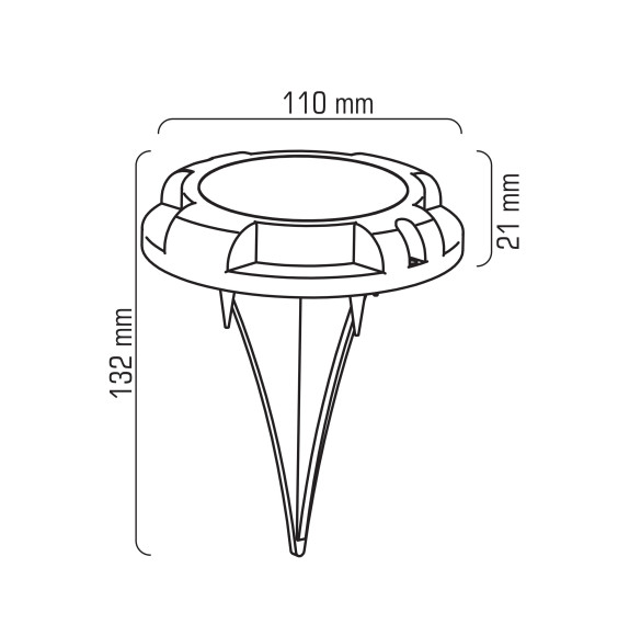 Lampa solarna ogrodowa LED gruntowa zestaw 4 szt. SOL-04 WW+RGB