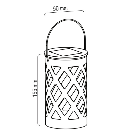 Lampa solarna ogrodowa LED latarnia lampion SOL-06 WW