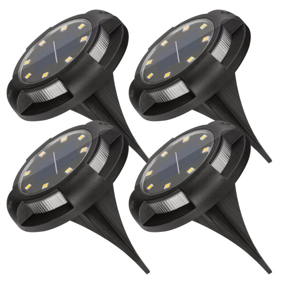 Lampa solarna ogrodowa LED gruntowa zestaw 4 szt. SOL-04 WW+RGB