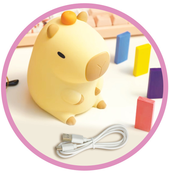 Lampka nocna silikonowa LED dla dzieci NL-04 KAPIBARA