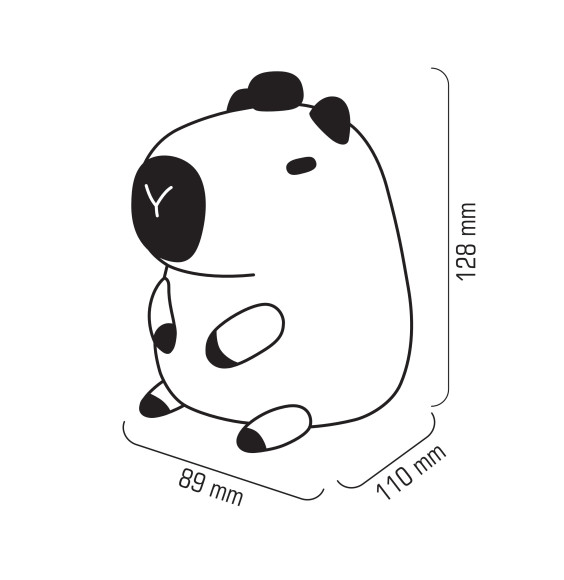 Lampka nocna silikonowa LED dla dzieci NL-04 KAPIBARA