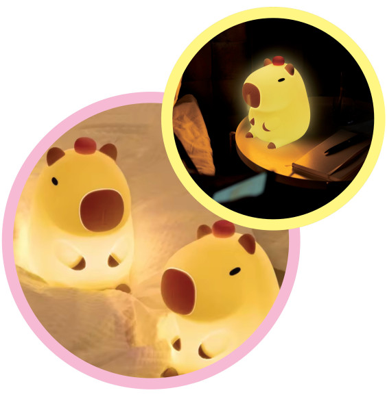 Lampka nocna silikonowa LED dla dzieci NL-04 KAPIBARA