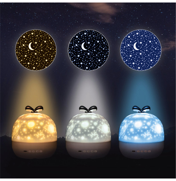 Lampka nocna LED dla dzieci projektor gwiazd NL-08 JABŁKO