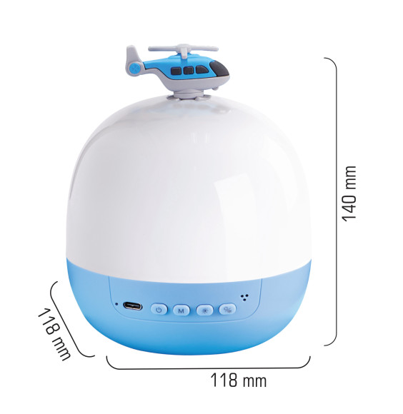 Lampka nocna LED dla dzieci projektor gwiazd NL-09 HELIKOPTER