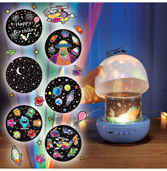 Lampka nocna LED dla dzieci projektor gwiazd NL-09 HELIKOPTER