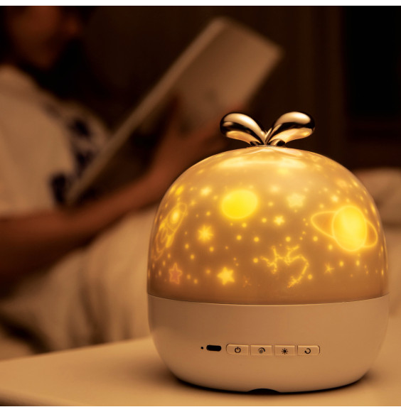 Lampka nocna LED dla dzieci projektor gwiazd NL-08 JABŁKO