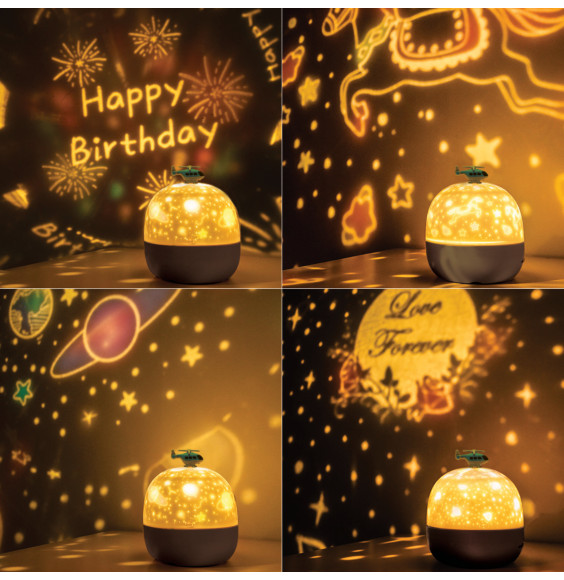 Lampka nocna LED dla dzieci projektor gwiazd NL-09 HELIKOPTER