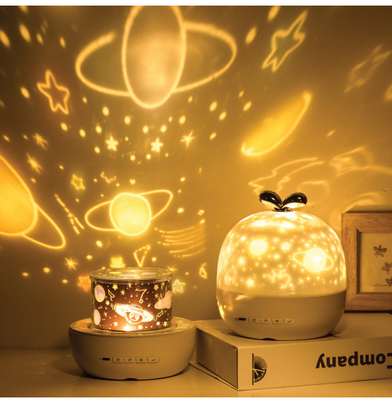 Lampka nocna LED dla dzieci projektor gwiazd NL-08 JABŁKO