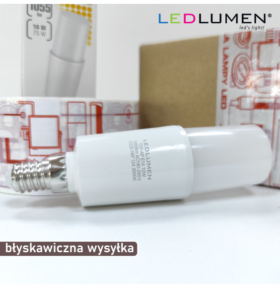 Żarówka LED T37-AP E14 10W 1055lm LED biała ciepła