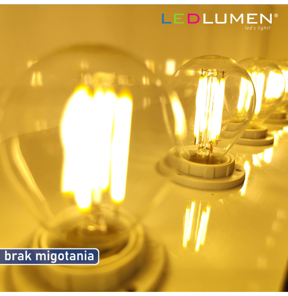 Żarówka LED G45-G E14 230V 4W FILAMENT 470lm WW