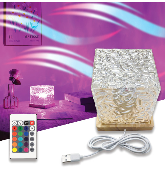 Lampka ozdobna LED projektor z efektem fal wodnych NL-07 AQUA